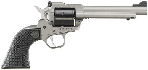 Ruger 2033 Super Wrangler  22 LR/22 WMR 6 Shot 5.50" Silver Cerakote Steel Barrel & Frame, Black Cylinder, Black Checkered Polymer Grip, Transfer Bar Safety, Exposed Hammer