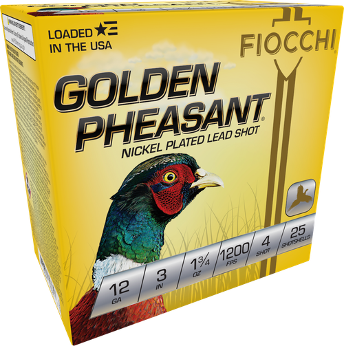 Fiocchi 123GP4 Golden Pheasant Extrema 12Gauge 3" 1 3/4oz 4Shot 25 Per Box/10 Case