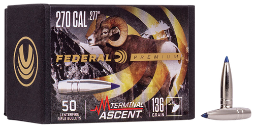 Federal PB277TA1 Premium Terminal Ascent Component 270Win 136gr 50 Per Box/4 Case