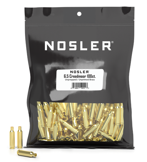 Nosler 10211 Premium Brass Unprimed Cases 6.5Creedmoor Rifle Brass 100/Box