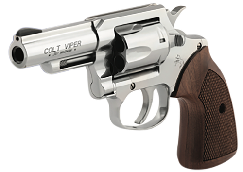 Colt Mfg VIPERSP3WRR Viper  357 Mag/38 Special 6rd 3" 1/2 Lug Stainless Steel Barrel, Stainless Steel Cylinder & Frame, American Walnut Grip, Exposed Hammer