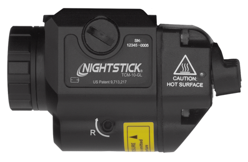 Nightstick TCM10GL Compact Weapon-Mounted Light with Green Laser  Black Anodized 650 Lumens White Light