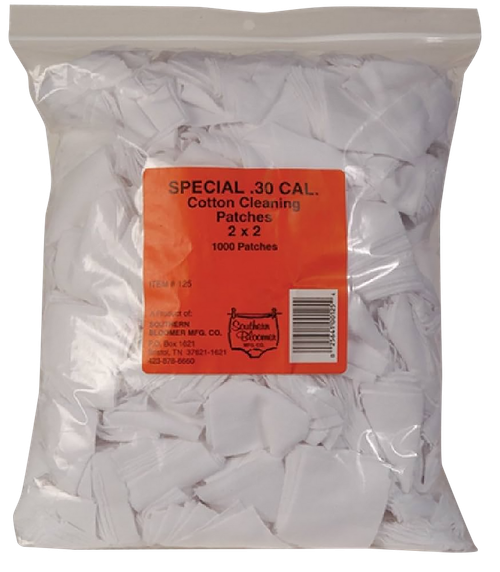 Southern Bloomer 125 Cleaning Patches  30 Cal Cotton 1000 Per Bag