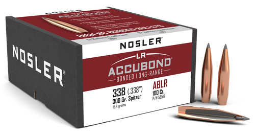 Nosler 58518 AccuBond Long Range 338Cal 300gr Spitzer Point 100/Box