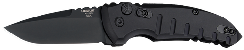 Hogue 24116 A01  2.75" Folding Drop Point Plain Black Cerakote 154CM SS Blade/Matte Black Aluminum Handle