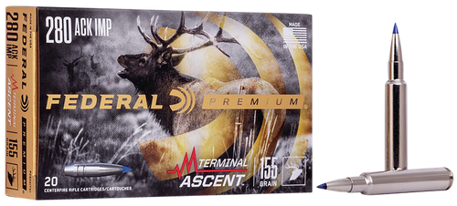 Federal P280A1TA1 Premium Terminal Ascent 280Ackley Improved 155gr 20 Per Box/10 Case