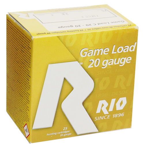 Rio Ammunition RC20MGN6 Game Load  20Gauge 3" 1 1/4oz 6Shot 25 Per Box/10 Case
