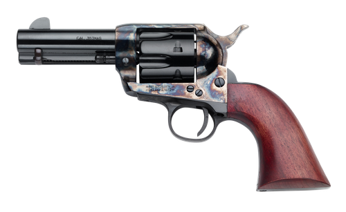 Pietta HF357CHS312NM 1873 Great Western II Posse 357 Mag 6rd 3.50" Blued Steel Barrel & Cylinder, Color Case Hardened Steel Frame, Walnut Grip, Exposed Hammer