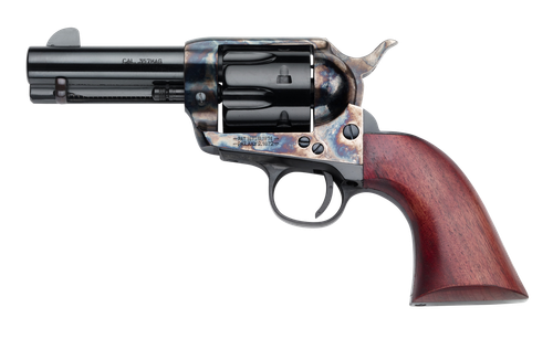 Pietta HF357CHS312NM 1873 Great Western II Posse 357 Mag 6rd 3.50" Blued Steel Barrel & Cylinder, Color Case Hardened Steel Frame, Walnut Grip, Exposed Hammer