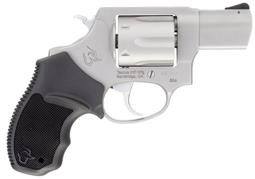 Taurus 2-85629 856 *CA Compliant Small 38 Special +P 6 Shot 2" Matte Stainless Steel Barrel, Cylinder & Frame, Black Finger Grooved Rubber Grip, Transfer Bar Safety, Exposed Hammer