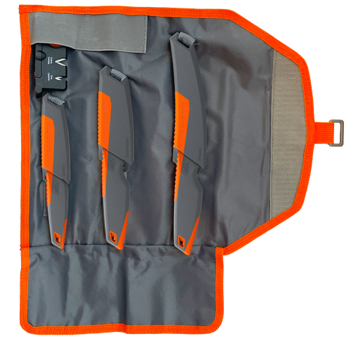 Outdoor Edge VNTX4C Vantex  3.50"/3"/5" Drop Point/Caping/Boning 7Cr17MoV SS Blade Glass-Filled Nylon Handle 4 Pieces