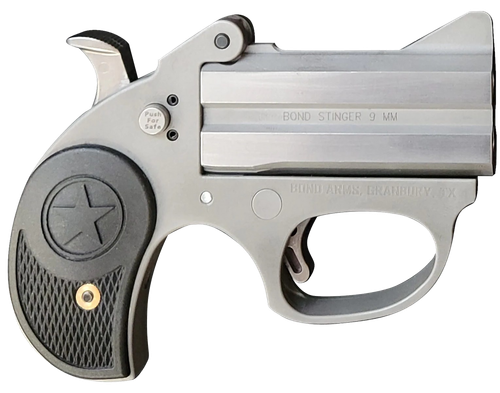 Bond Arms BASRS Stinger  22 LR 2 Shot 3" Rough Matte Stainless Steel Barrel & Frame, Black Nylon Grips