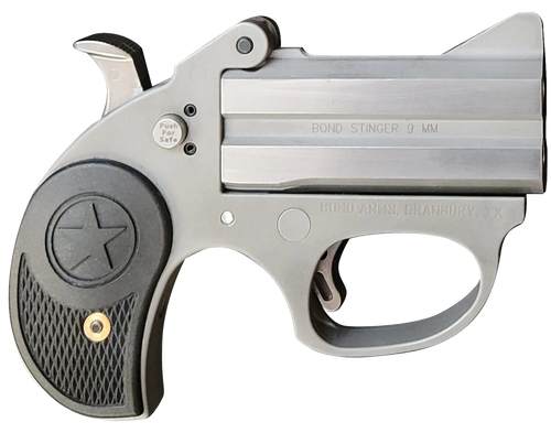 Bond Arms BASRS Stinger  22 LR 2 Shot 3" Rough Matte Stainless Steel Barrel & Frame, Black Nylon Grips