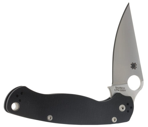 Spyderco C81GP2 Para Military 2  3.42" Folding Drop Point Plain CPM S45VN SS Blade Black G10 Handle Includes Pocket Clip