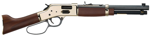 Henry H006GCML Mare's Leg Side Gate 45 Colt (LC) 5+1 12.90" Blued Octagon Barrel, Polished Hardened Brass Rec, American Walnut Furniture, Large Loop Lever, Adj. Sight