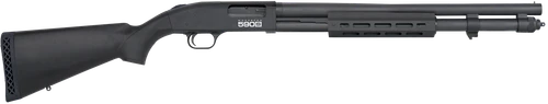 Mossberg 51604 590S  12 Gauge Pump 3" 13+1 20" Matte Blued Steel Barrel, Matte Blued Optic Ready Receiver, Fixed Black Synthetic Stock, Right Hand