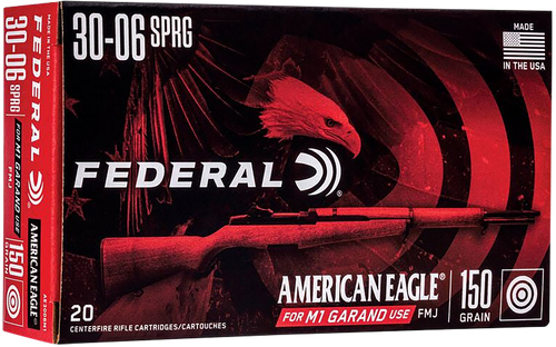 Federal AE3006M1 American Eagle M1 Grand 30-06Springfield 150gr Full Metal Jacket 20 Per Box/10 Case