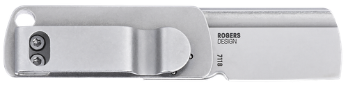 CRKT 7118 Box Key EDC 1.24" Folding Plain Stonewashed 12C27 Sandvik SS Blade, Stainless Steel Handle