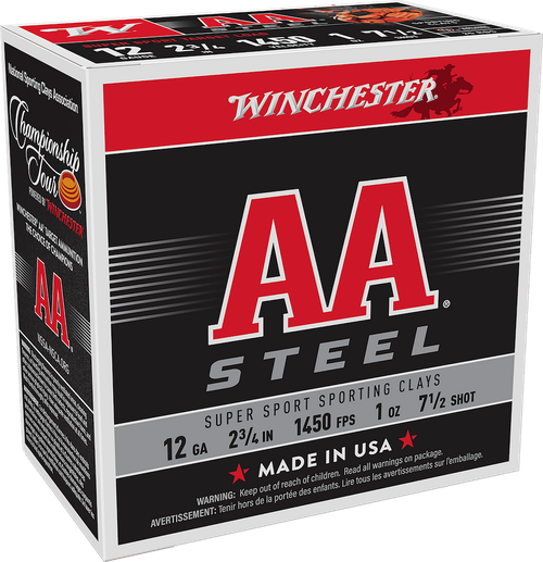 Winchester Ammo AASCL12S7 AA Super Sport Sporting Clay 12Gauge 2.75" 1oz 7.5Shot 25 Per Box/10 Case