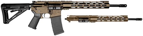 Diamondback DB1721K061 DB15 Combo 5.56x45mm NATO & 300 Blackout 16" 30+1, FDE Carbon Rec/12" M-LOK Handguard, Black Magpul Carbine Stock & Grip, Includes 2 Uppers