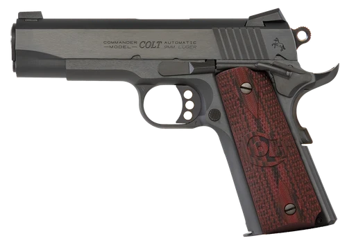 Colt Mfg O4942XE Commander Combat 9mm Luger 9+1 4.25" Steel Barrel, Blued Serrated Carbon Steel Slide, Blued Carbon Steel Frame w/Beavertail, Black Cherry G10 Grip, Ambidextrous