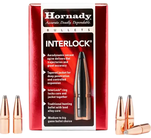 Hornady 3510 InterLock  35 Cal .358 200 gr Spire Point 100 Per Box/ 15 Case