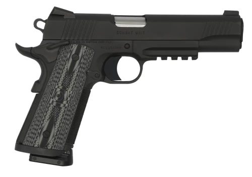 Colt Mfg O1082RGCCU CCU Rail Government 9mm Luger 9+1 5" National Match Barrel, Matte Black DLC Serrated Stainless Steel Slide & Frame w/Picatinny Rail, Black Scalloped G10 Grip, Ambidextrous