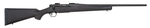 Mossberg 27838 Patriot  Full Size 243 Win 5+1 22" Matte Blued Fluted Barrel, Drilled & Tapped Matte Blued Stainless Steel Receiver, Black Fixed Synthetic Stock, Right Hand