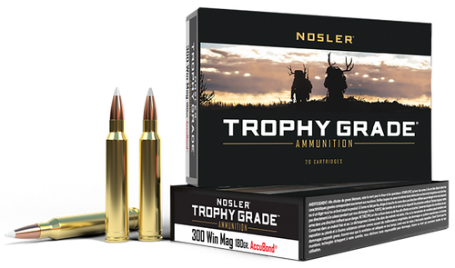 Nosler 60059 Trophy Grade  300WinMag 180gr Nosler AccuBond 20 Per Box/10 Case