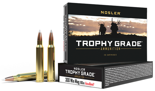 Nosler 60059 Trophy Grade  300WinMag 180gr Nosler AccuBond 20 Per Box/10 Case