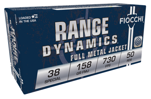 Fiocchi 38G Range Dynamics  38Special 158gr Full Metal Jacket 50 Per Box/20 Case