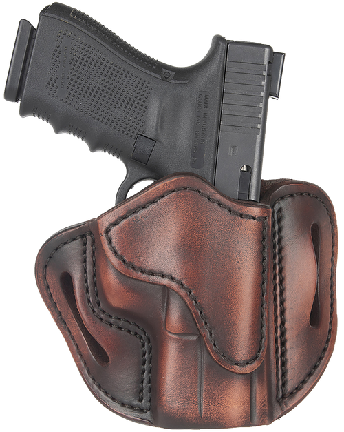 1791 Gunleather ORBH21VTGR BH2.1 Optic Ready OWB Size 2.1 Vintage Leather Belt Slide Fits S&W M&P Shield/Glock 17/Springfield XD9 Right Hand