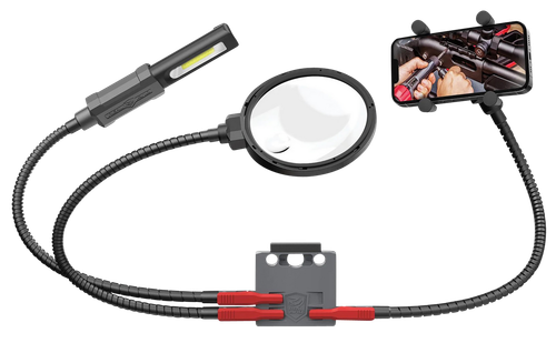Real Avid AVMVACC Smart Mount  Quick-Connect, Includes Magnifying Glass, 180 Lumen Work Light, Cell Phone Holder