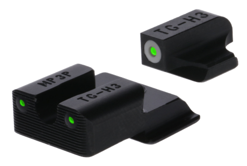 TruGlo TGTG231MP4W Tritium Pro  Black | Green Tritium White Outline Front Sight Green Tritium Rear Sight