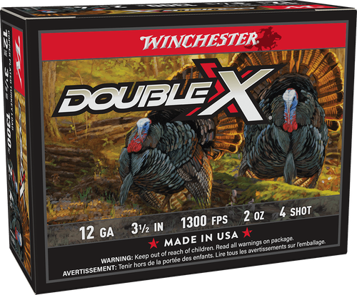 Winchester Ammo STH12354 Double X High Velocity Turkey 12Gauge 3.50" 2oz 4Shot 10 Per Box/10 Case