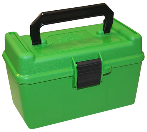 MTM Case-Gard H50XL10 Deluxe Ammo Box  300 WSM/300 RUM Green Polypropylene 50rd