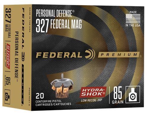 Federal PD327HS1H Hydra-Shok  327Federal Mag 85gr Jacketed Hollow Point 20 Per Box/10 Case