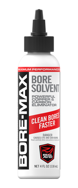 Real Avid AVBMBS4L Bore-Max Solvent Removes Carbon, Powder, Lead, Plastic Fouling 4 oz Bottle