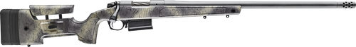 Bergara Rifles B14LM3613 B-14 Wilderness HMR 7mm PRC 5+1 24" Threaded, Sniper Gray Cerakote Barrel/Rec, Adj. SoftTouch Woodland Camo Stock with Mini-Chassis, Omni Muzzle Brake