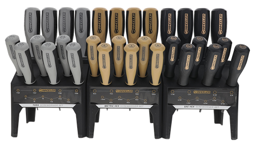 Wheeler 4002882 Hex/Torx Benchtop Screwdriver Set Rubber Handle 30 Pieces