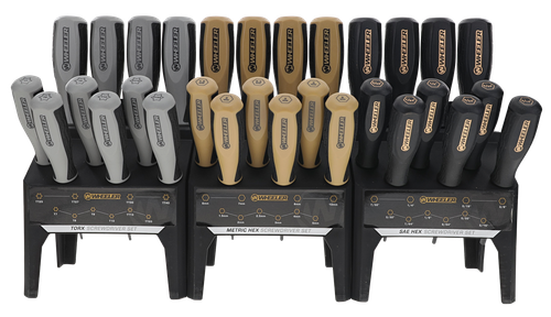 Wheeler 4002882 Hex/Torx Benchtop Screwdriver Set Rubber Handle 30 Pieces