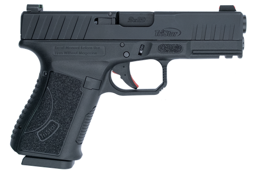 TriStar 85760 Apoc  9mm Luger 15+1 4.02" Black Steel Barrel, Black Cerakote Serrated Steel Slide & Polymer Frame w/Accessory Rail, Textured Grip