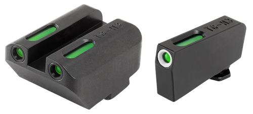TruGlo TG13GL5A TFX  Black | Green Tritium & Fiber Optic White Outline Front Sight Green Tritium & Fiber Optic Rear Sight