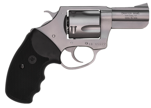 Charter Arms 74420 Bulldog  Large 44 Special, 5 Shot 2.50" Matte Stainless Steel Barrel, Cylinder & Frame w/Black Finger Grooved Rubber Grip