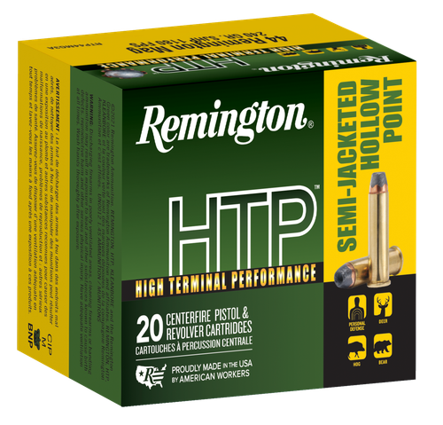 Remington Ammunition 23010 HTP  44RemMag 240gr Semi Jacketed Hollow Point 20 Per Box/25 Case