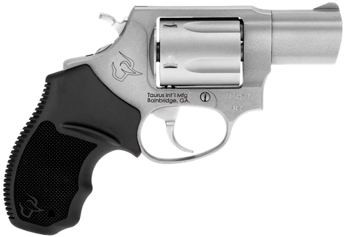 Taurus 2-605029 605  Small 357 Mag/38 Special +P 5 Shot 2" Matte Stainless Steel Barrel, Cylinder & Frame, Black Finger Grooved Rubber Grip, Transfer Bar Safety, Exposed Hammer