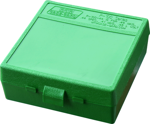 MTM Case-Gard P1004410 Ammo Box Flip-Top Multi Caliber Green Polypropylene 100rd
