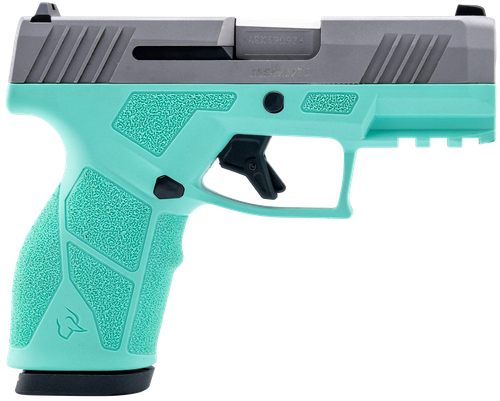 Taurus 1-GX2939C GX2  9mm Luger 13+1 3.37" Matte Stainless Steel Barrel, Matte Serrated Stainless Steel Slide, Cyan Polymer Frame w/Picatinny Rail, Polymer Grip