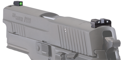 Sig Sauer Electro-Optics SOX10001 X-Ray3 Day/Night Sight Set Green Tritium/Green Outline Front, Green Tritium Rear