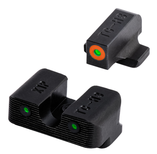 TruGlo TG231X1C Tritium Pro  Black | Green Tritium Orange Outline Front Sight Green Tritium Rear Sight